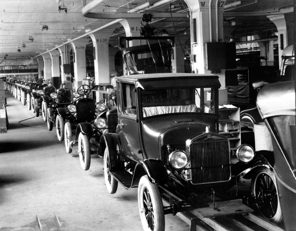 1926 Model T Assembly line at Highland Park Plant