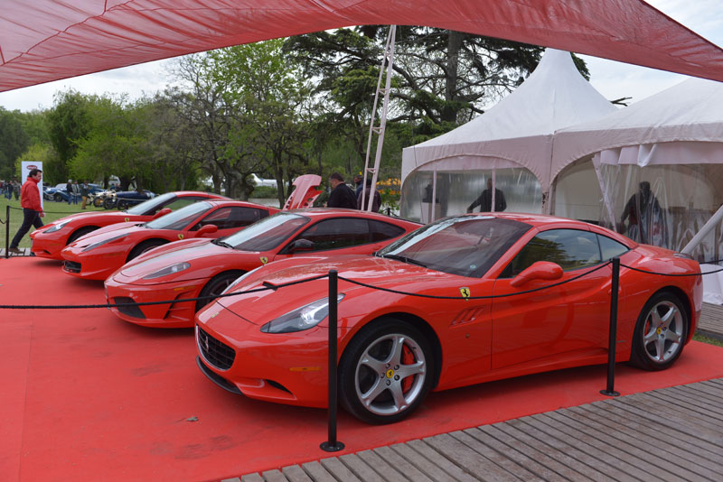 DSC_9186Las cuatro Ferrari modernas del Club Ferrari: dos California, una 430 Scuderia y una 458 Spider.