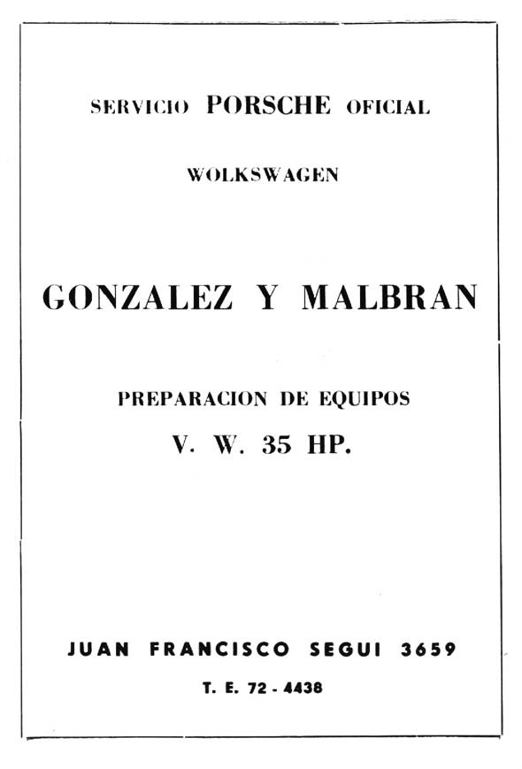 González y Malbrán a tu VW prepararán