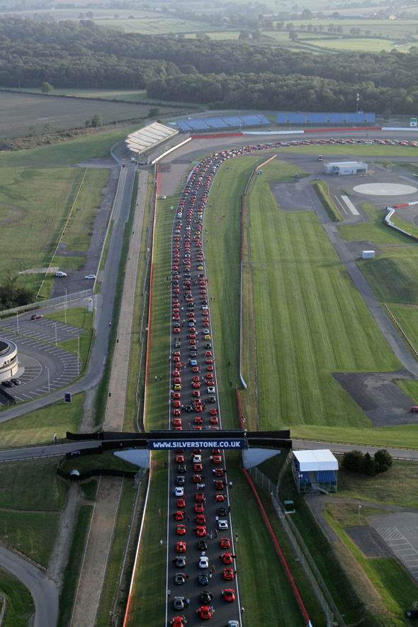 Vista aérea del Ferrari Days